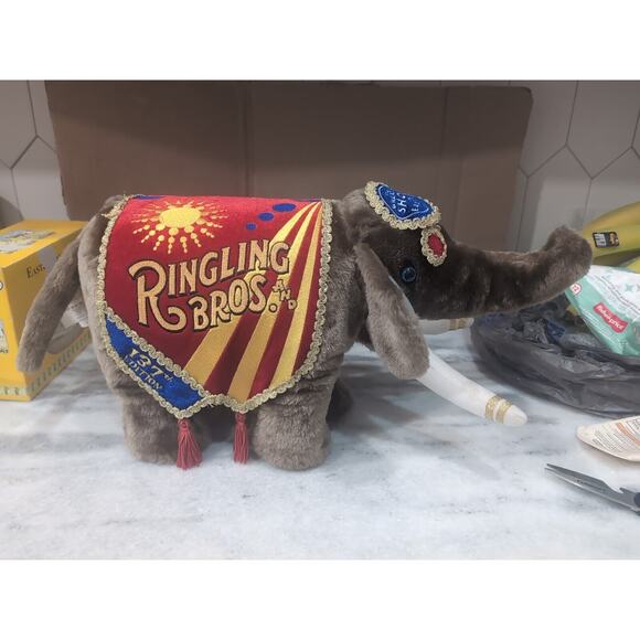 Barnum Bailey Elephant Plush Toy, 137th Edition Circus Collectible, Ringling Bro - Picture 1 of 8
